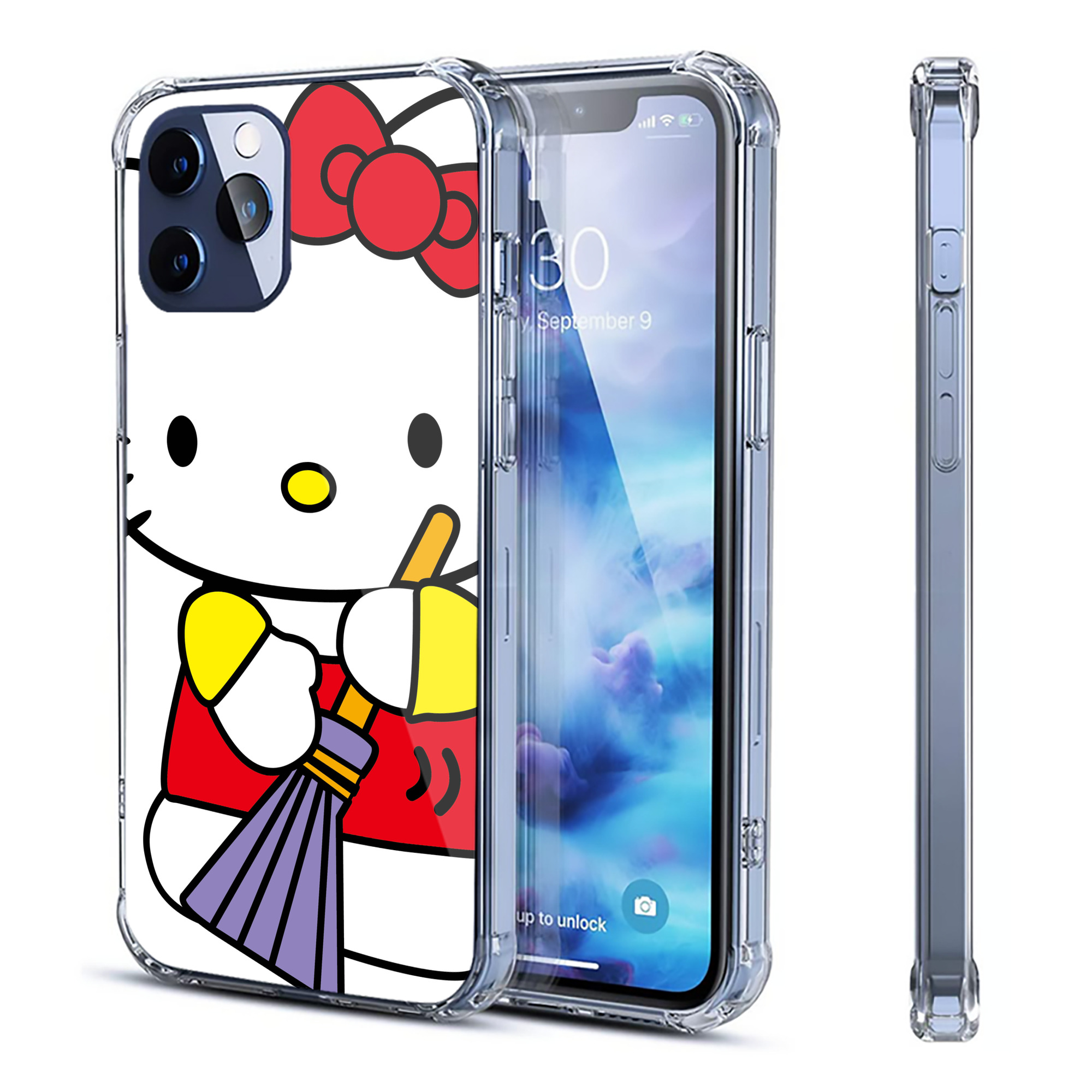 （画像用） Hello Kitty ハローキティ 【iPhone 12シリーズ対応】透明スマホケース（クリアソフトケース）